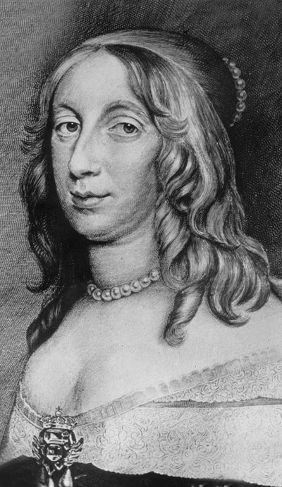 Christina, Queen of Sweden (coloured engraving) by Unknown